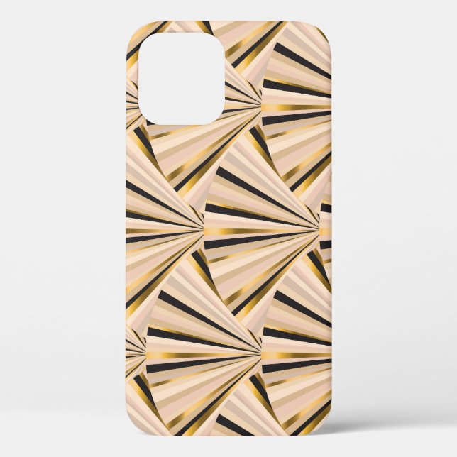 Coques Case-Mate iPhone Echelles Art Déco : Glamour d'or géométrique (Verso)