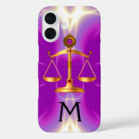 ÉCHELLES D'OR DE LA LOI AVEC PIERRES GEM MONOGRAM 
