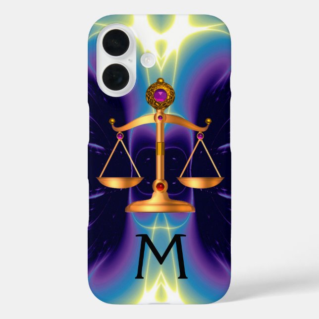 COQUES Case-Mate iPhone ÉCHELLES D'OR DE LOI AVEC MONOGRAMME DE PIERRES PR (Verso)