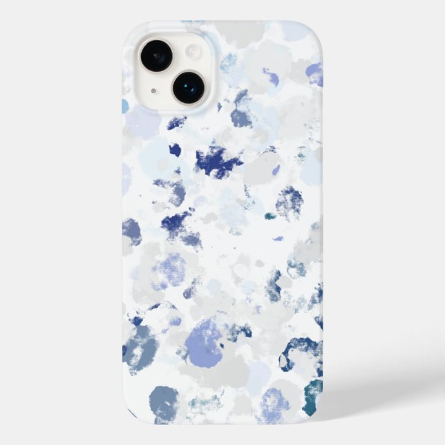 Coques Case-Mate iPhone Éclaboussure brillante bleue et grise (Verso)