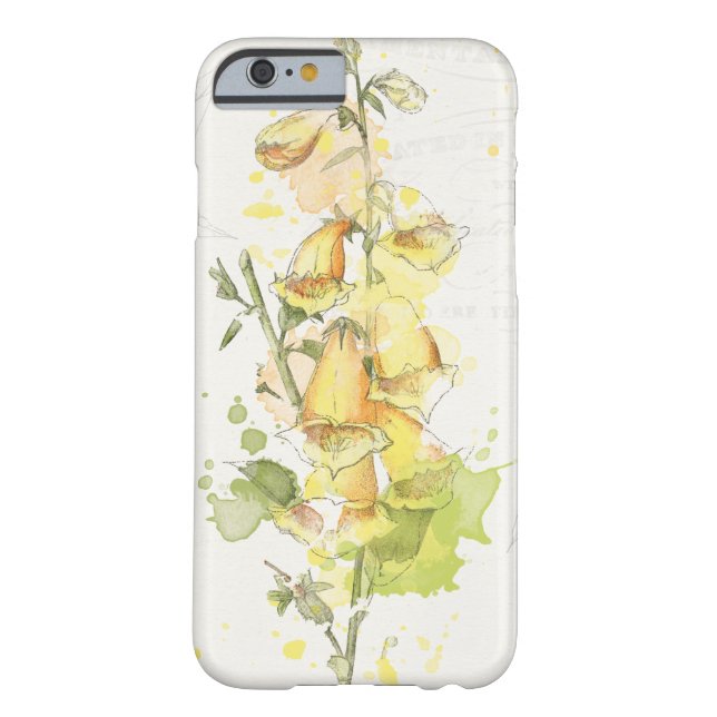 Coques Case-Mate iPhone Éclaboussure jaune florale (Dos)