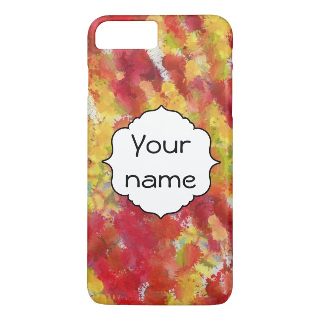 Coques Case-Mate iPhone Éclaboussures jaunes de rouge (Dos)