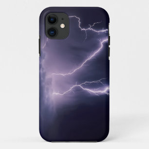 Coque iPhone 11 Éclair au-dessus de Salt Lake Valley, Utah.