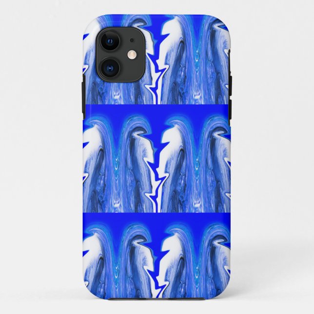 Coques Case-Mate iPhone Éclair bleu (Dos)
