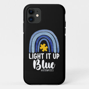 Case-Mate iPhone Case Éclairez-le en bleu Arc-en-ciel Autisme Sensibilis