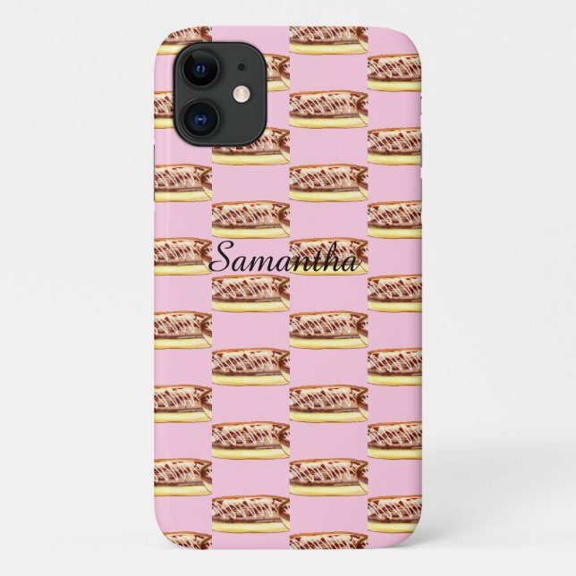 Coques Case-Mate iPhone Éclairs Donuts Aquarelle Chocolat (Dos)