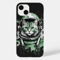 Éclat de chat de l'astronaute vert