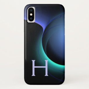 Coque Case-Mate iPhone ECLIPSE MONOGRAM Vibrant noir bleu