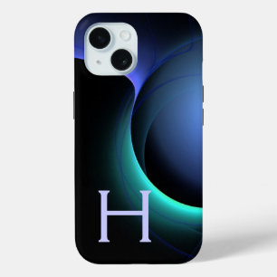 Coque Case-Mate iPhone ECLIPSE MONOGRAM Vibrant noir bleu