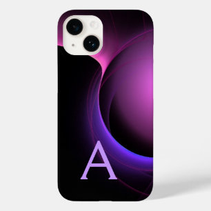 Coque Pour iPhone 14 ECLIPSE MONOGRAM Vibrant noir violet