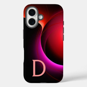 Coques iPhone 16 ECLIPSE MONOGRAM Vibrant noir violet rose