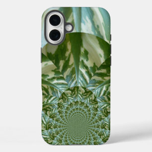 Coque Pour iPhone 16 Plus Eco Green Camo Kaleidoscope Art Design d'impressio