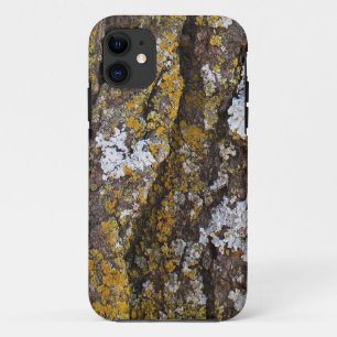 Coque iPhone 11 Écorce d'arbre avec des lichens
