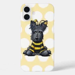 Coque Pour iPhone 16 Plus Ecosse Chien Bee KiniArt
