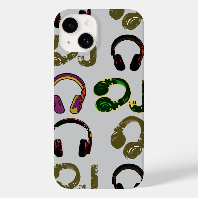 Coques Case-Mate iPhone écouteurs de disque musique jockey (Verso)