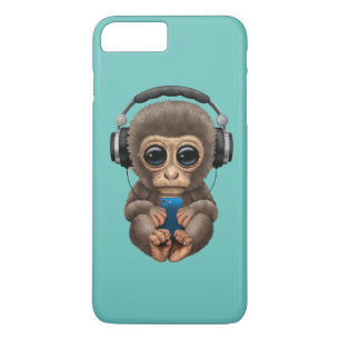 Coque Case-Mate Pour iPhone Écouteurs de port de singe mignon de bébé