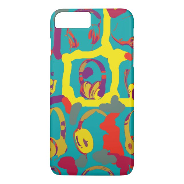 Coques Case-Mate iPhone écouteurs du DJ d'art de bruit de couleur (Dos)