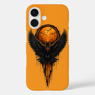 Coque Pour iPhone 16 Écran Halloween Corbeau Art Tache de peinture Grap
