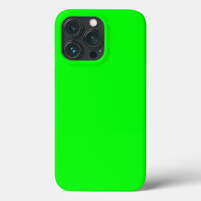 Coques Case-Mate iPhone Écran vert néon moderne brillant uni cool  (Verso)