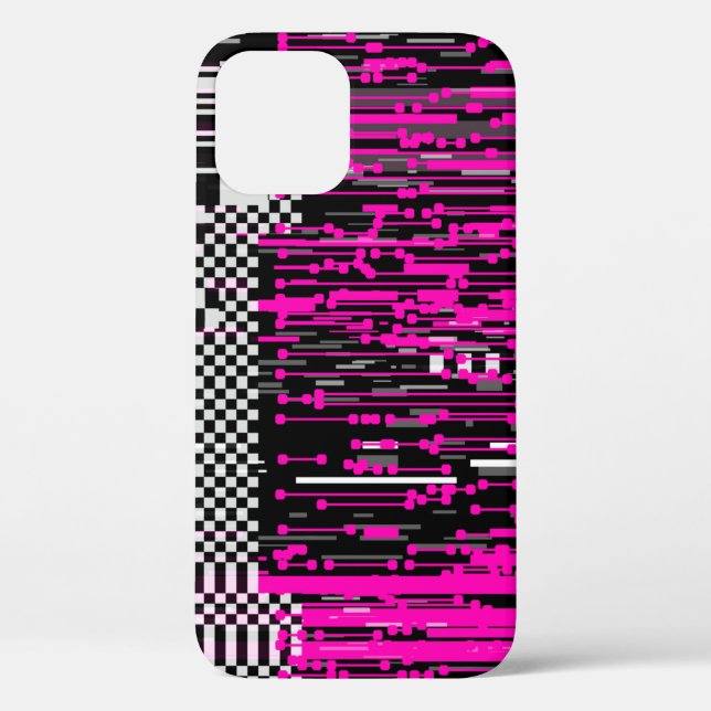 Coques Case-Mate iPhone Écran VHS rétro rayé avec scintillement et cassé (Verso)