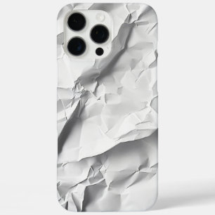 Coque iPhone 16 Pro Max Écrasé Livre blanc Texture Téléphone moderne