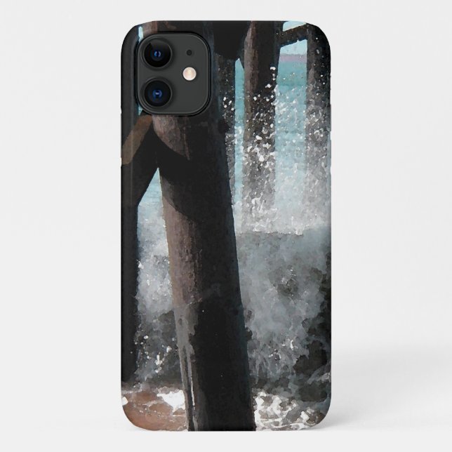Coques Case-Mate iPhone Écraser des vagues sous le quai (Dos)