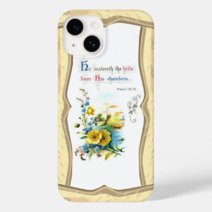 Coque Case-Mate iPhone Écriture chrétienne et jolies fleurs