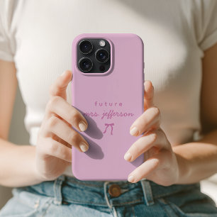 Coque Case-Mate iPhone Écriture Élégante Fête de Fiançailles Personnalisé