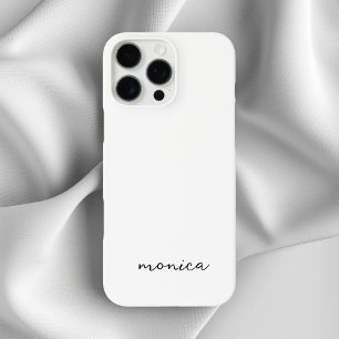 Coque iPhone 16 Pro Max Écriture manuscrite minimaliste moderne blanc