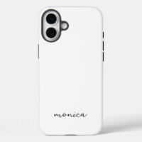 Écriture manuscrite minimaliste moderne blanche