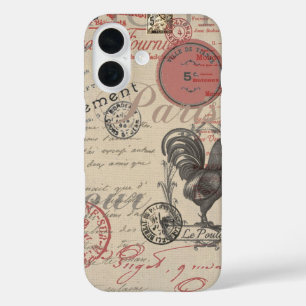 Coque Pour iPhone 16 Écriture vintage de français Paris Typographie de