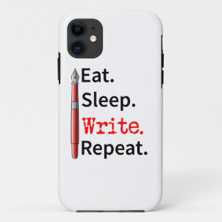 Case-Mate iPhone Case Ecrivain de répétition d'écriture du sommeil de l'