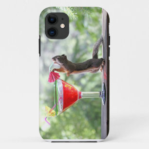 Coque Case-Mate Pour iPhone Écureuil buvant un cocktail à l'heure heureuse