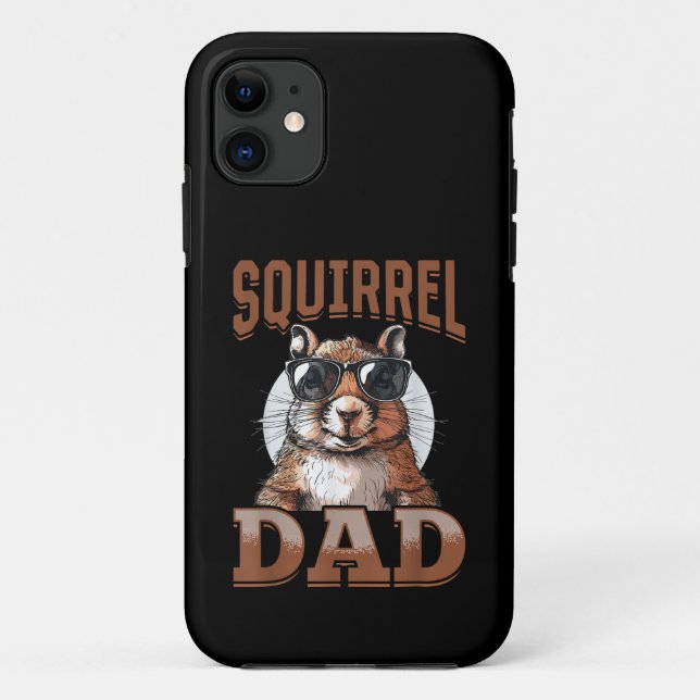 Coques Case-Mate iPhone Écureuil drôle Écureuil animal Papa écureuil (Dos)
