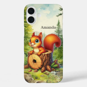 Coque Pour iPhone 16 Plus Écureuil mignon de saison automnale