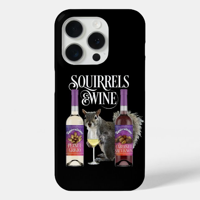 Coques Case-Mate iPhone Écureuil & Vin - Amusant Écureuil et Vin D (Verso)