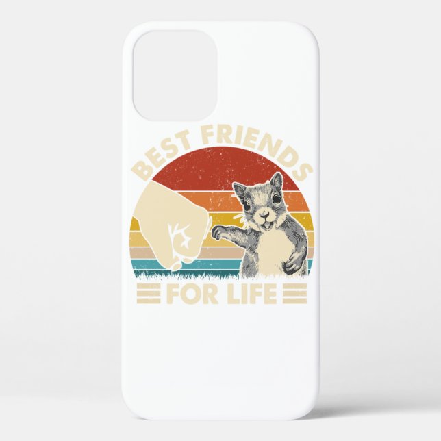 Coques Case-Mate iPhone Écureuil Vintage Rétro Meilleur Ami Pour La Vie Pr (Verso)
