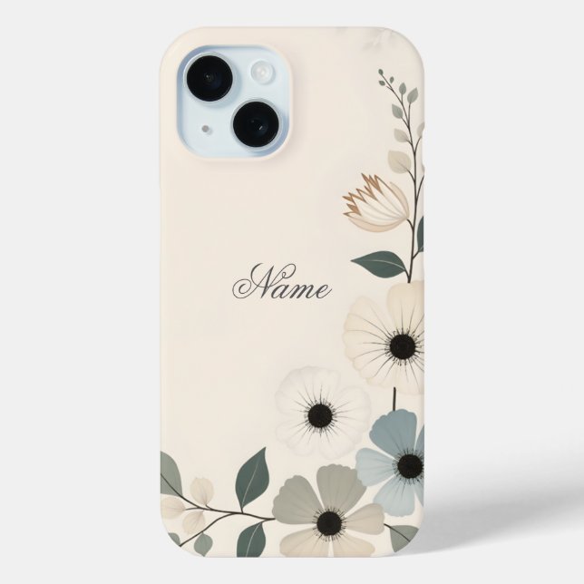 Coques Case-Mate iPhone Edifice floral personnalisé (Verso)
