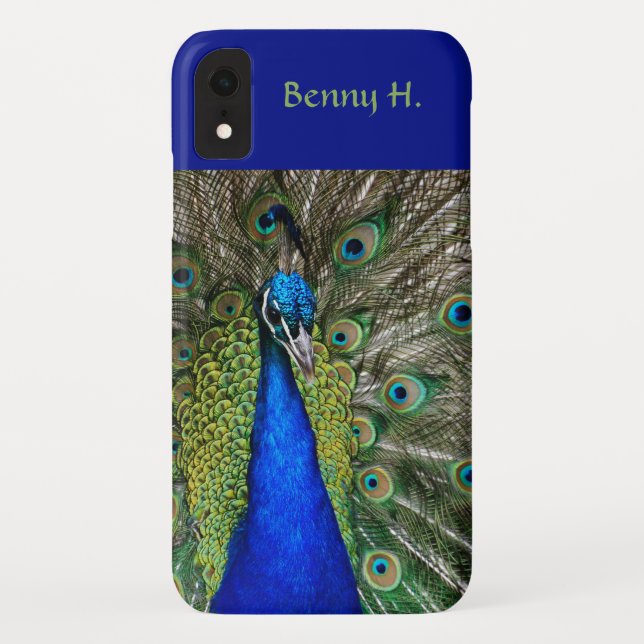 Coques Case-Mate iPhone Editable Proud Peacock Blues et Greens (Dos)