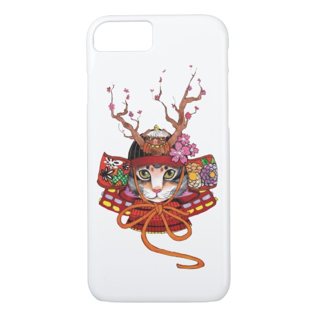 Coques Case-Mate iPhone Edo japonés Samurai Neko Kitten (Dos)