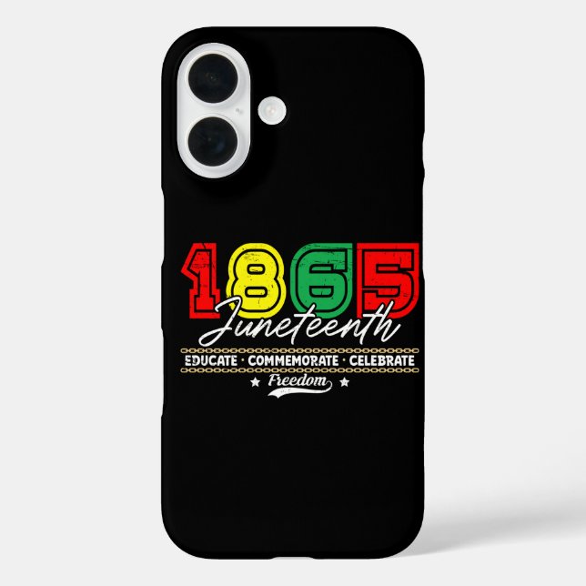 Coques Case-Mate iPhone Educate Commemorate Celebrate 1865 Juneteenth (Verso)