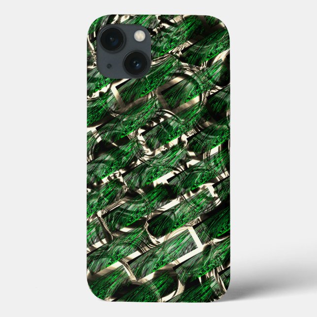 Coques Case-Mate iPhone Effet de brique verte et bulles les plus sombres ? (Verso)
