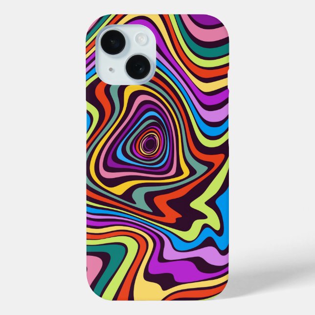 Coques Case-Mate iPhone Effet de marbrure de peinture liquide décoratif (Verso)