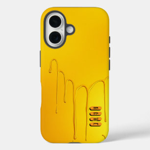 Coque Pour iPhone 16 Effet de séchage jaune brillant