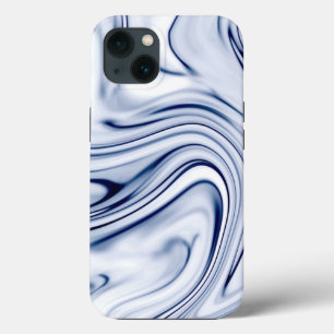 Case-Mate iPhone Case Effet de torsion bleu et Marbre blanc