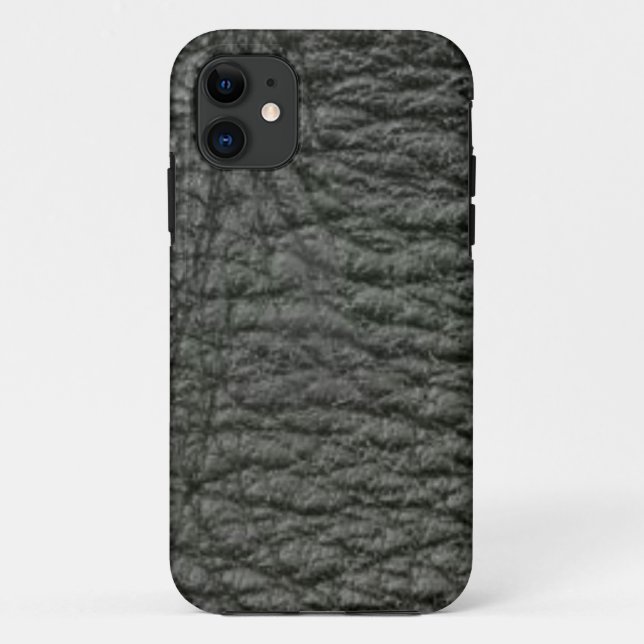 Coques Case-Mate iPhone Effet Noir Leather (Dos)