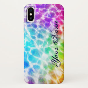 Coque Case-Mate iPhone Effet onduleux hippie d'arc-en-ciel de Tiedye