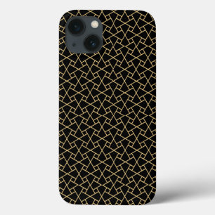 iPhone 13 Case Effet or, Motif islamique noir iPad Mini boîtier