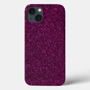 Etui iPhone 13 Effet Parties scintillant rose chaud