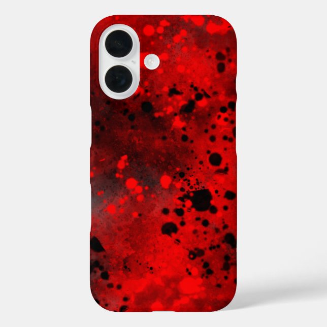 Coques Case-Mate iPhone Effet peinture de pulvérisation rouge iPhone 16 Co (Verso)